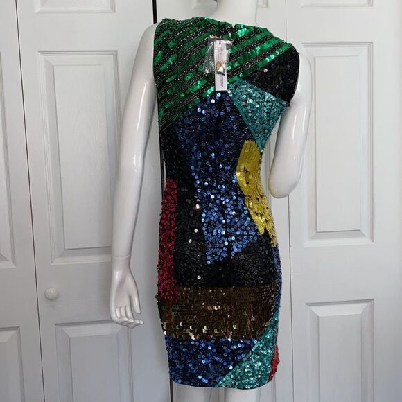 🔥 ALICE & Olivia  Dress Multicolor sz 2 New #1 - Picture 9 of 11